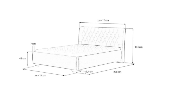 Gepolstertes Bett - ART81218